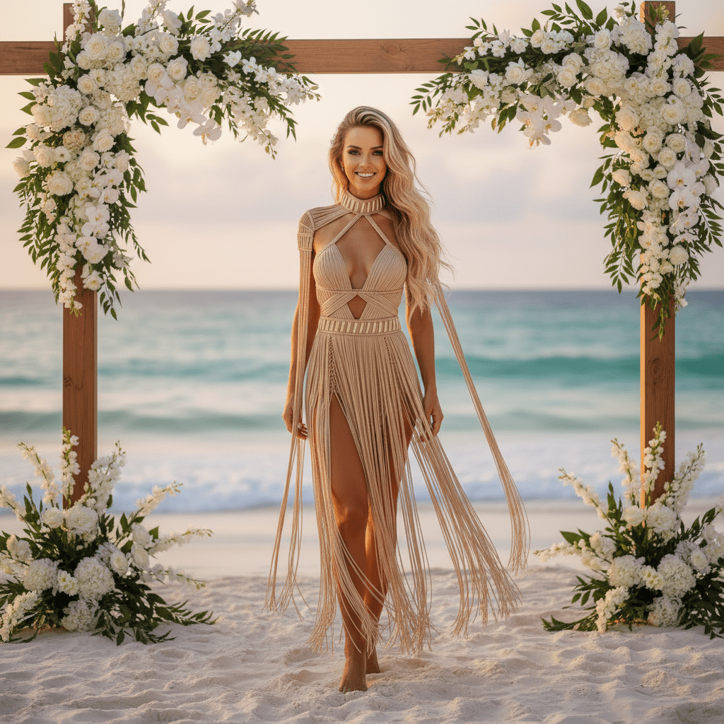 Macramé Festival Dress - Luxury Fringe Boho Rave Outfit
