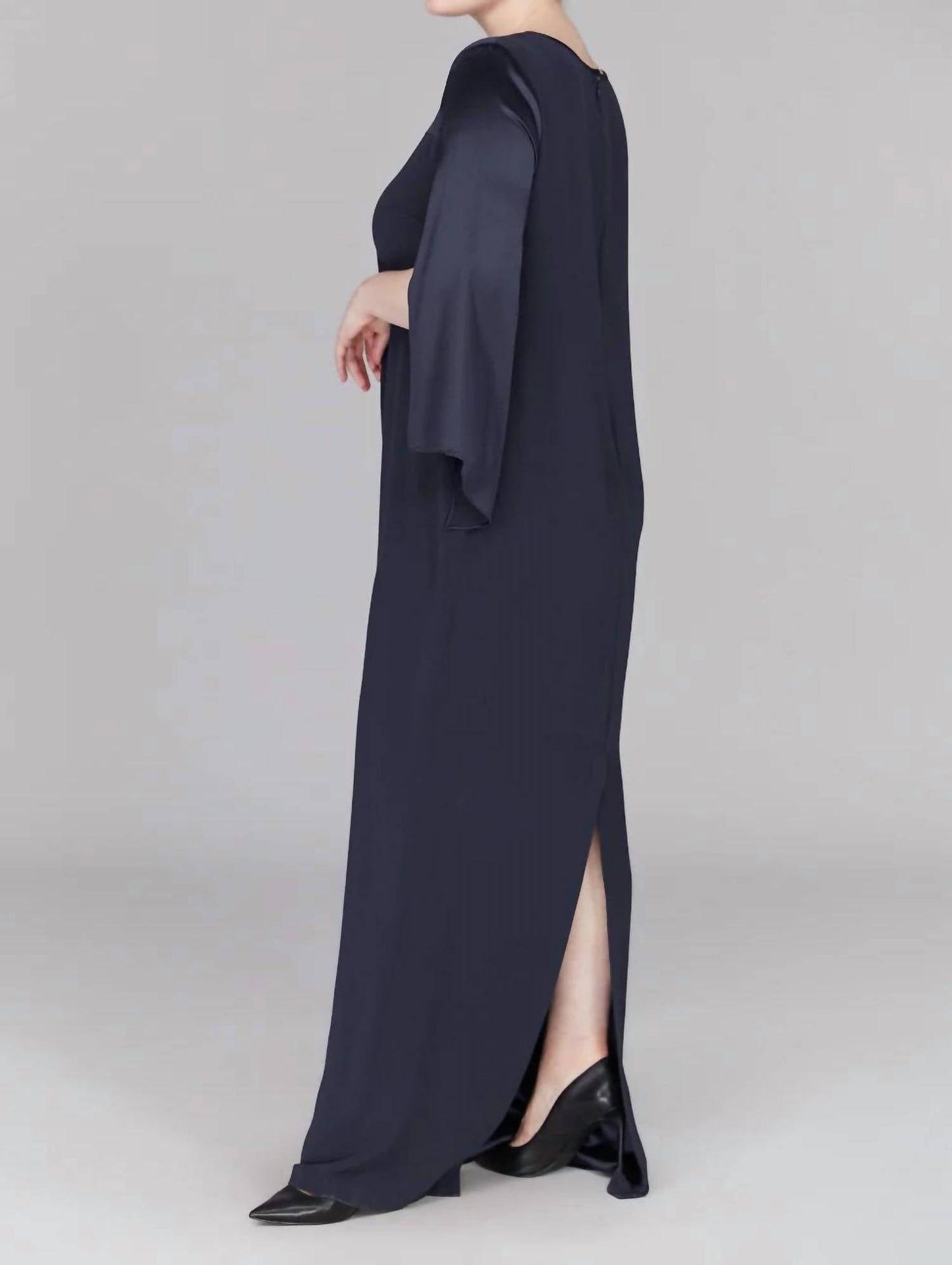 Long Sleeve Silk Dress