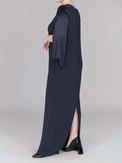 Long Sleeve Silk Dress