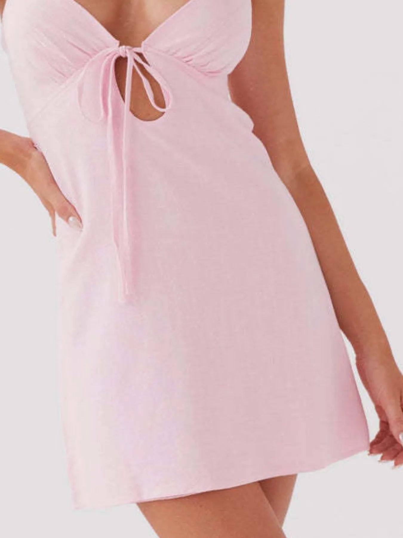 Tie-Front Mini Cami Dress (See size chart where applicable)