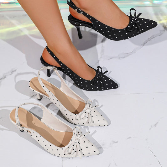 Women's Korean-Style Pointed-Toe Stiletto Backless Sandals