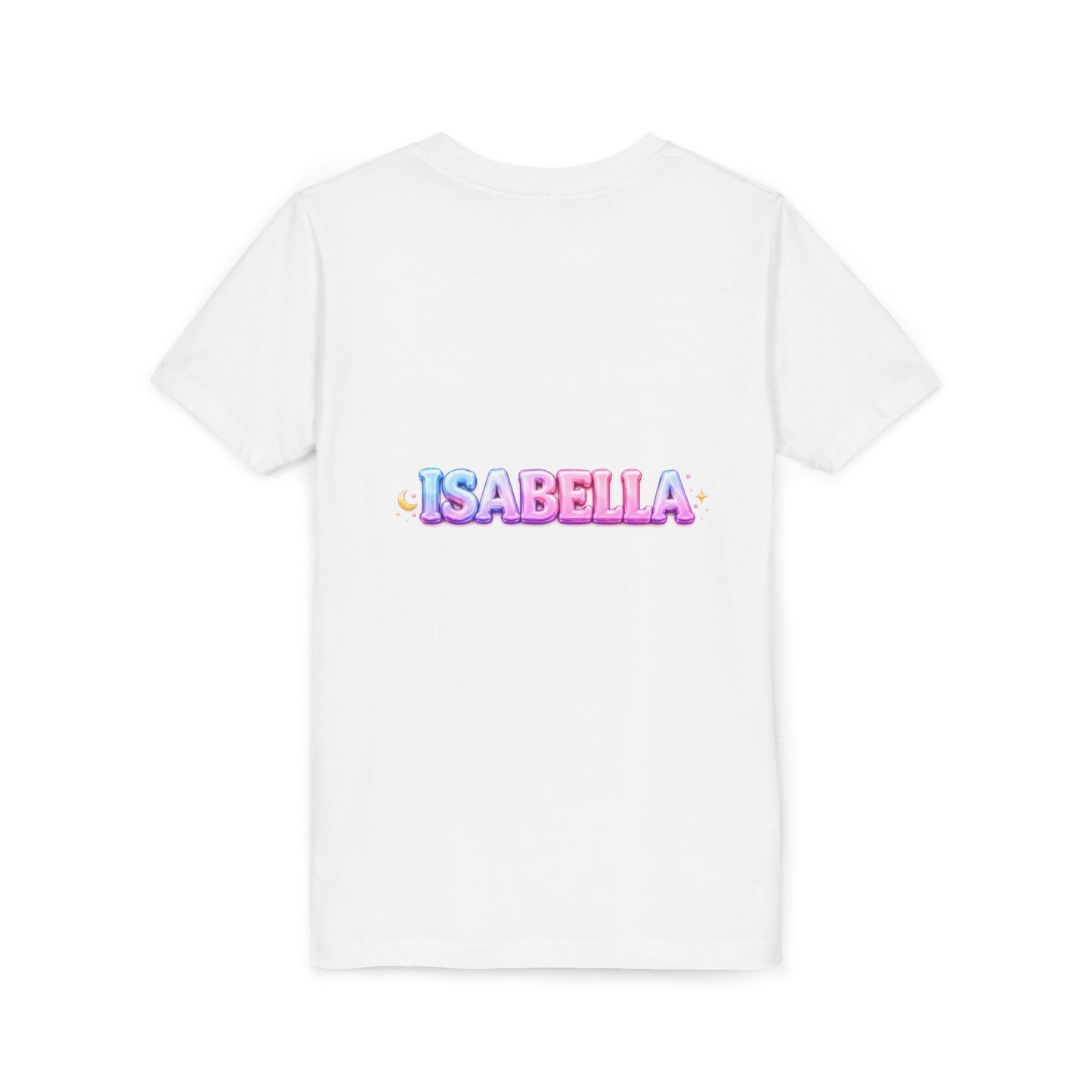 Personalized 'Isabella' Youth Tee — Pastel Rainbow Name Shirt