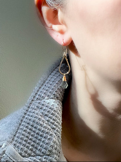 Prism Hoops - Labradorite
