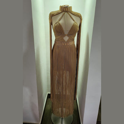 Macramé Festival Dress - Luxury Fringe Boho Rave Outfit