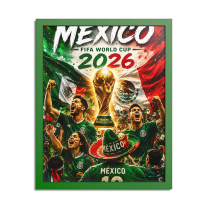 Mexico 2026 World Cup Poster — Colored Frame Soccer Poster