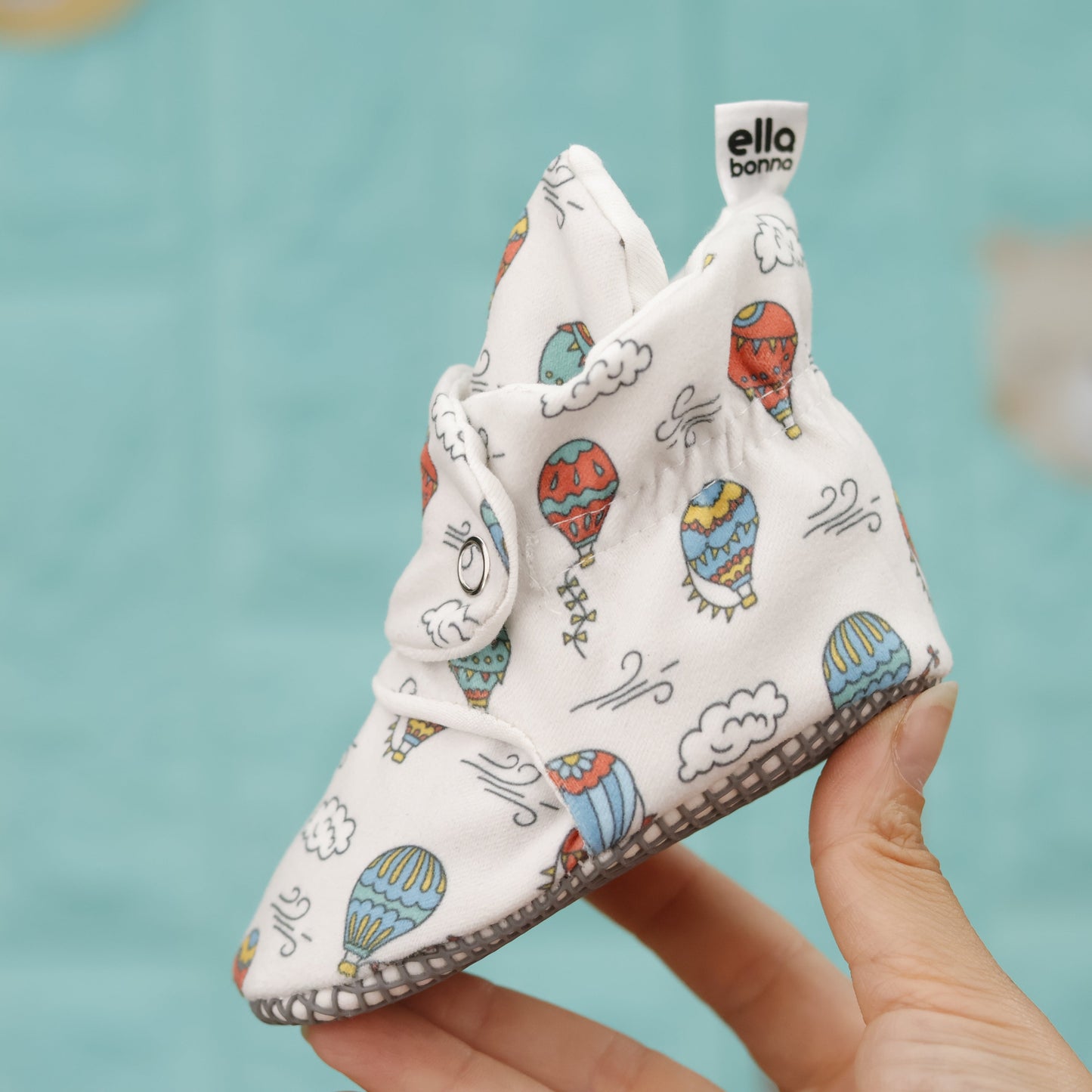 Organic Cotton Baby Booties, Non-Slip Sole, Cotton Newborn Booties Home Nursery Shoes, Cappadocia