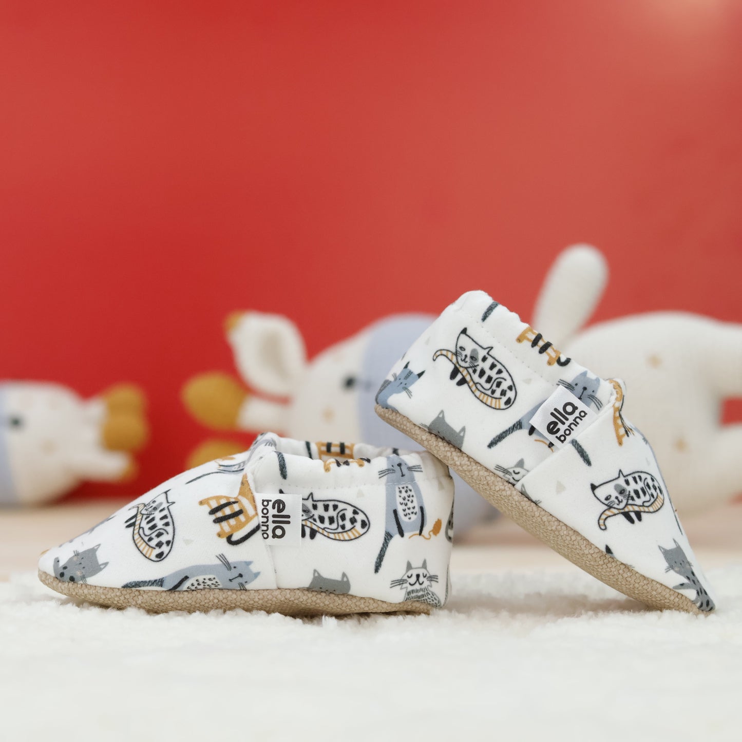 Ella Bonna Baby Moccasins, Slippers, Cat