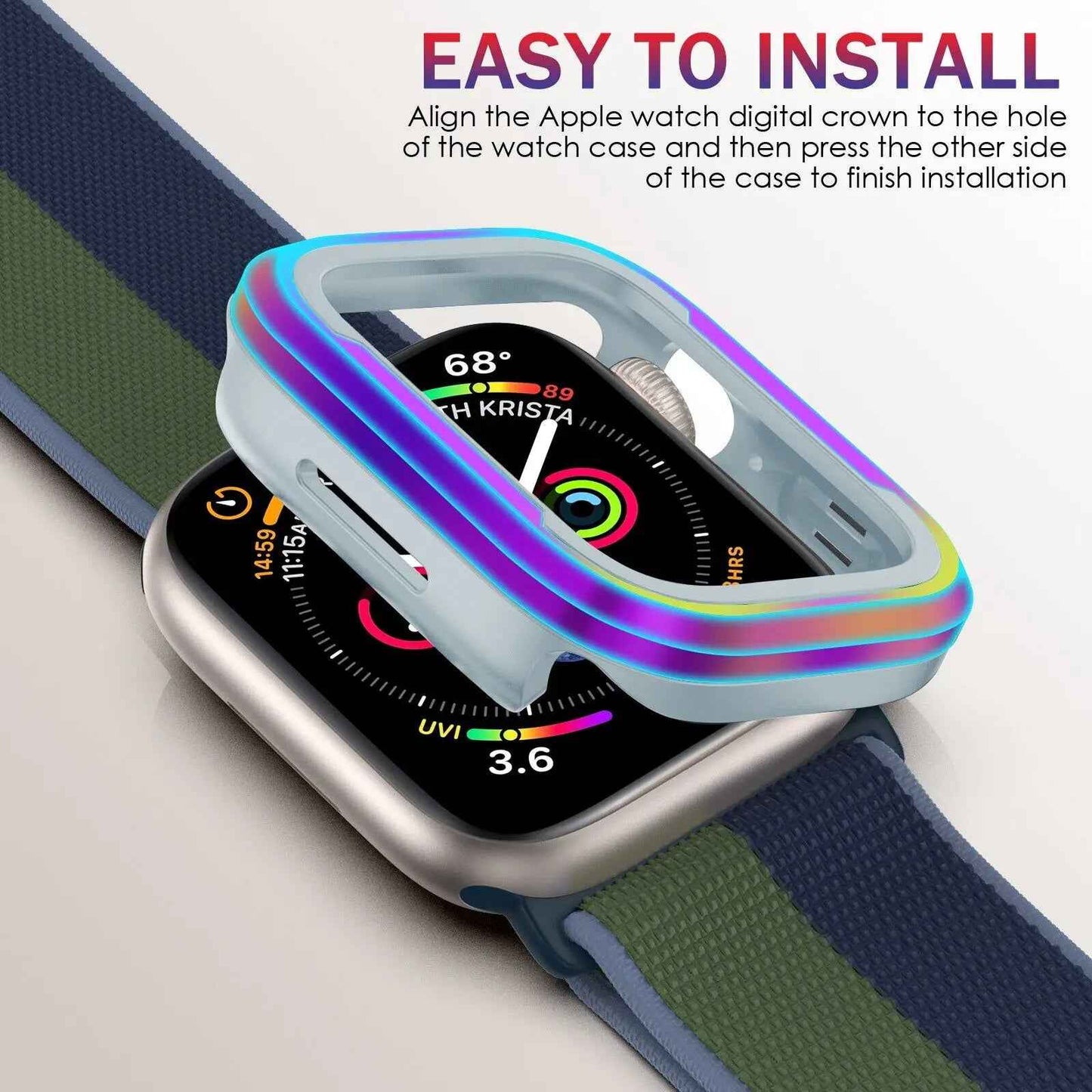 Aluminum Alloy Case for Apple Watch ultra 1-2-3 Series 9 8 7 6 5 4 3 2 1 SE