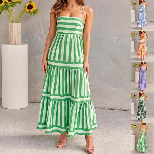 Coastal Stripe Maxi Dress