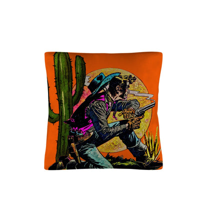 Wild West Cowboy Throw Pillow Case Made in America