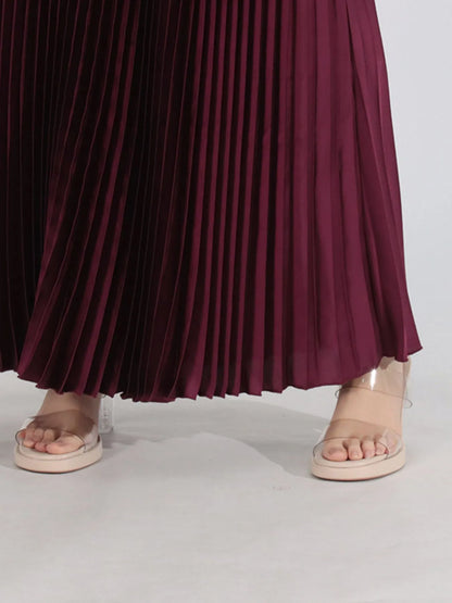 Button Up Long Sleeve Top and Pleated Skirt Set See size chart under “more details”