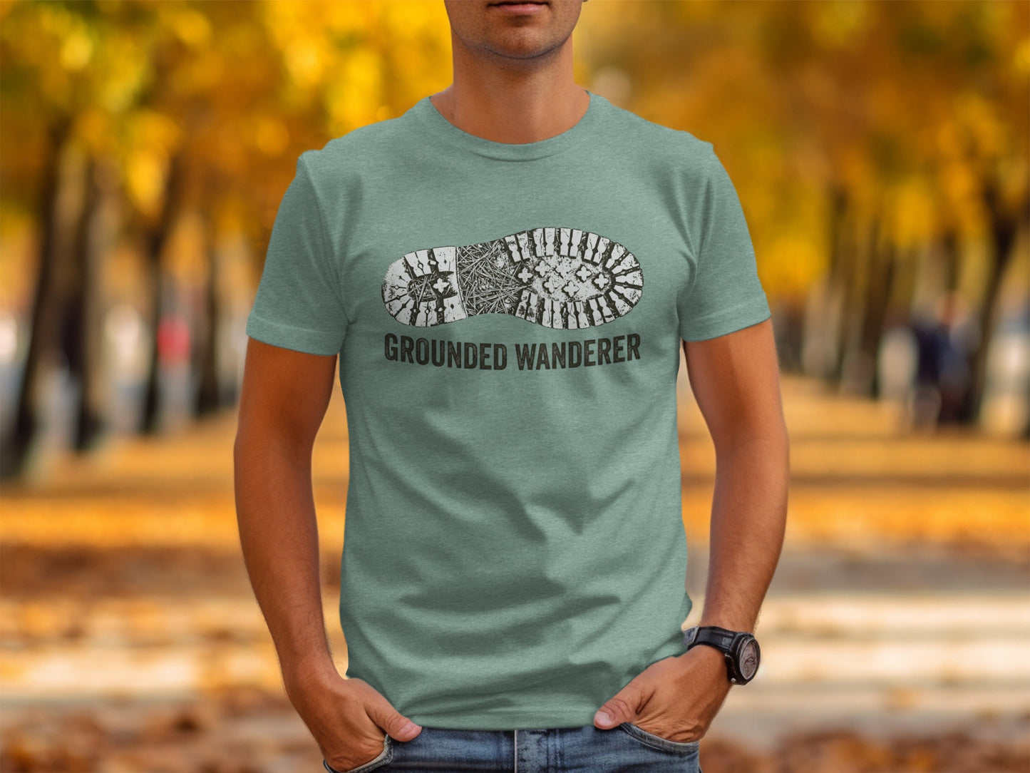 Grounded Wanderer Boot Print - Vintage Outdoor Apparel