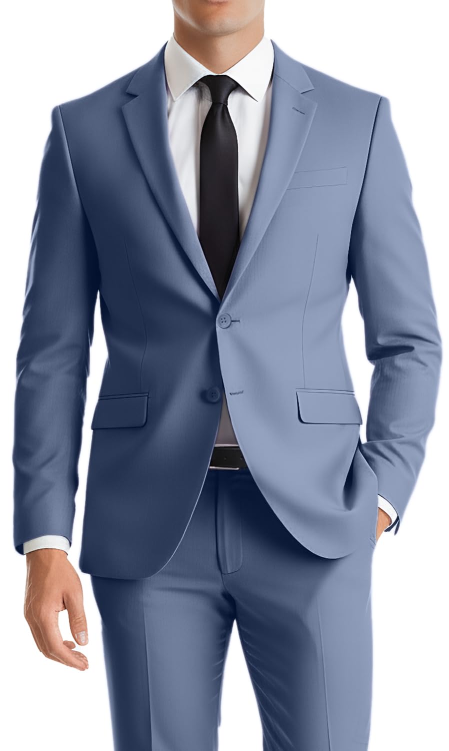 Mens Suit 2 Piece Formal Business Tuxedo for Men Wedding Prom Groom Outfit Blazer Dress Pants Suit Set