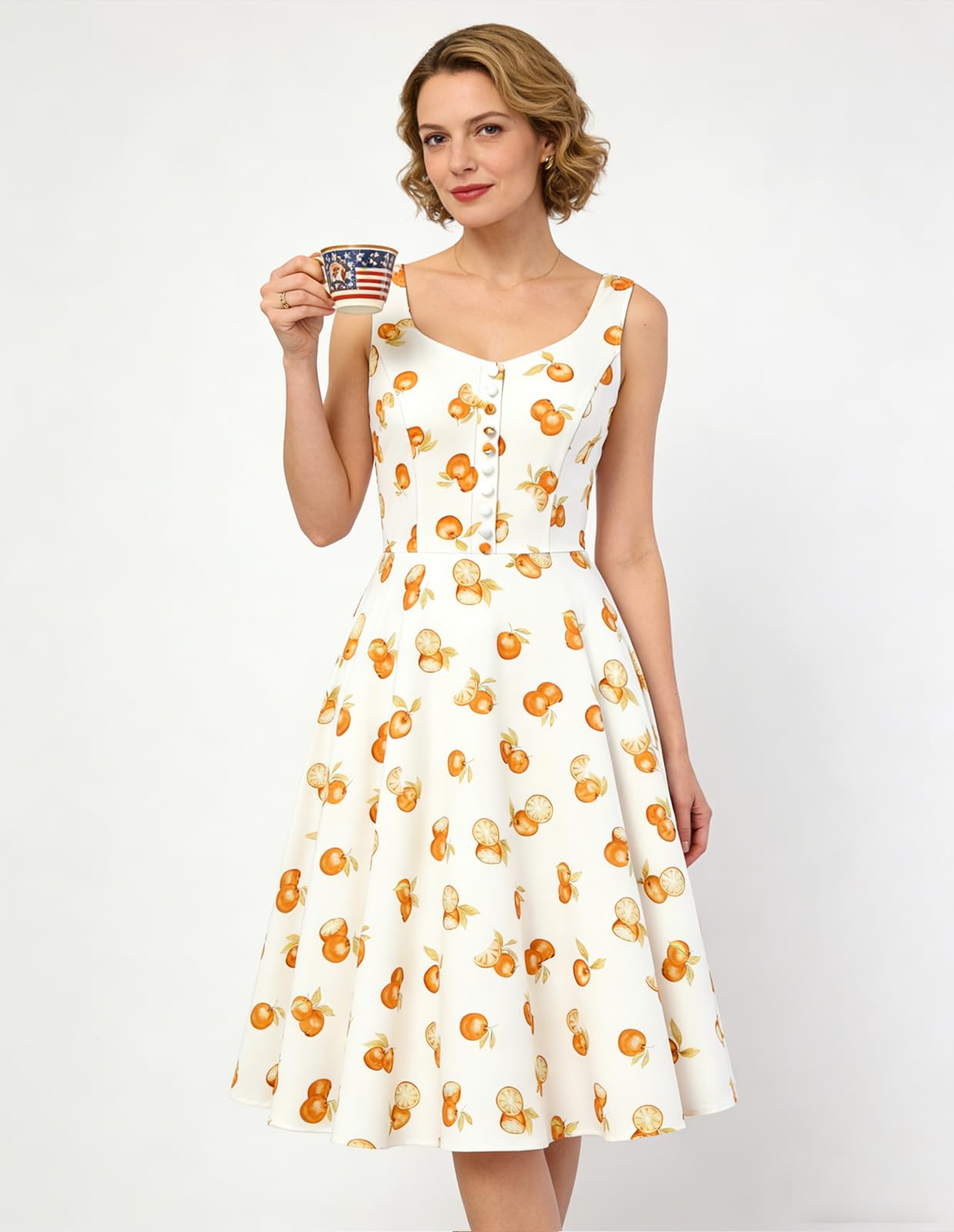 Belle Poque 1950s Vintage Dress for Women Sleeveless Homecoming Dresses Cocktail Party A-Line Summer Dress