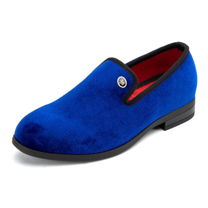 Meijiana Boys Dress Shoes - Velvet Casual Pull-On Low-Heels, Black Rubber All-Weather Formal Boys Shoes, Toddler Dress Shoes for Wedding & Party - Fashion Business Style