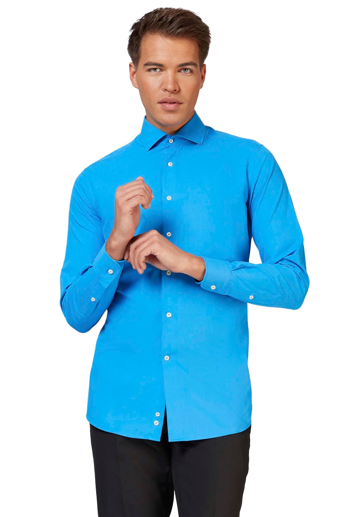 Opposuits Men's Shirt - Party and Casual Wear- Long Sleeved Button Down Dress Shirt - Slim Fit