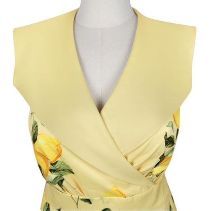 HIGAKI Women's 1950s Dress Tea Party V-Neck Sleeveless Dress