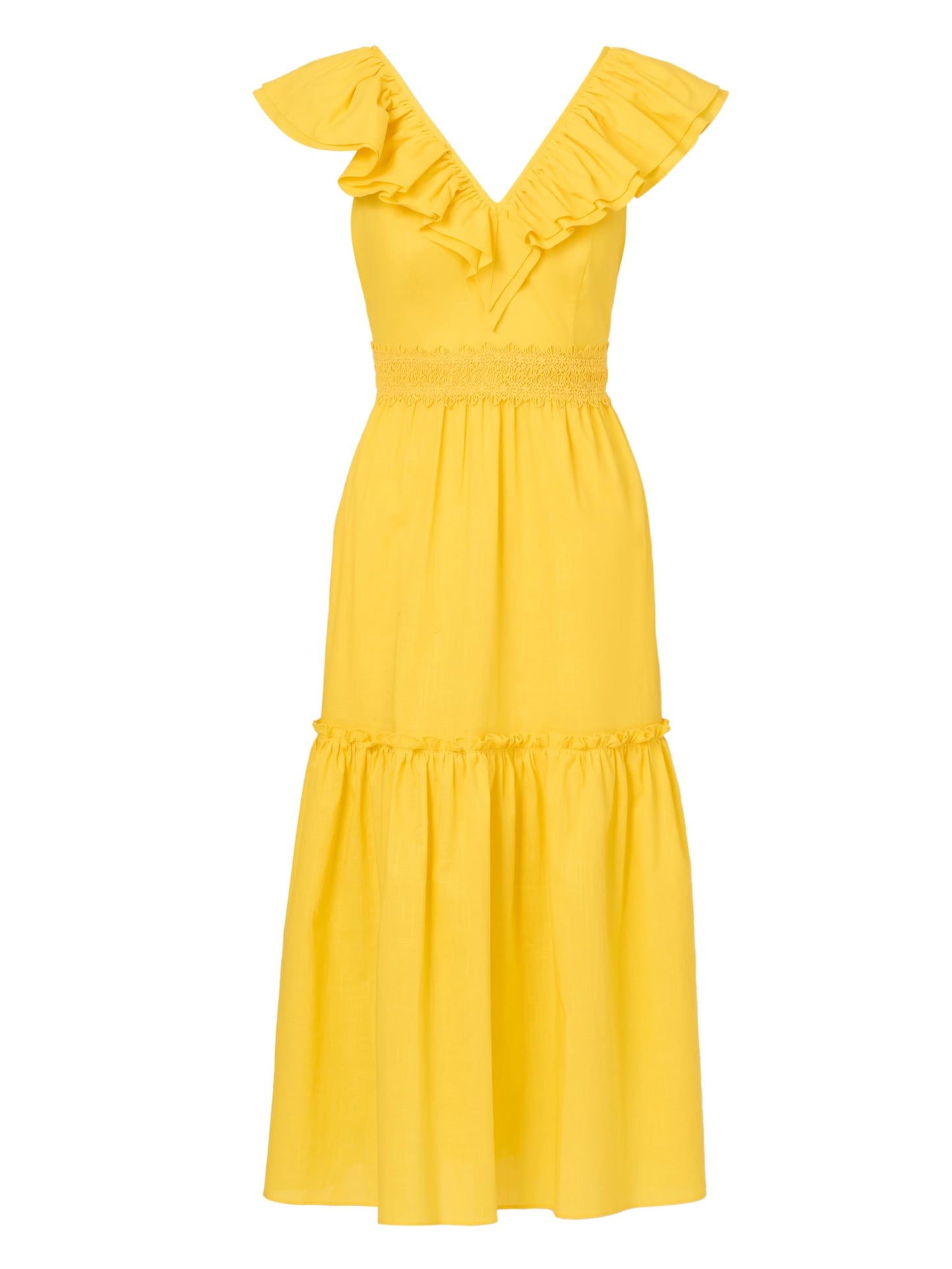 Adrianna Papell Women's Ruffle Midi Dress