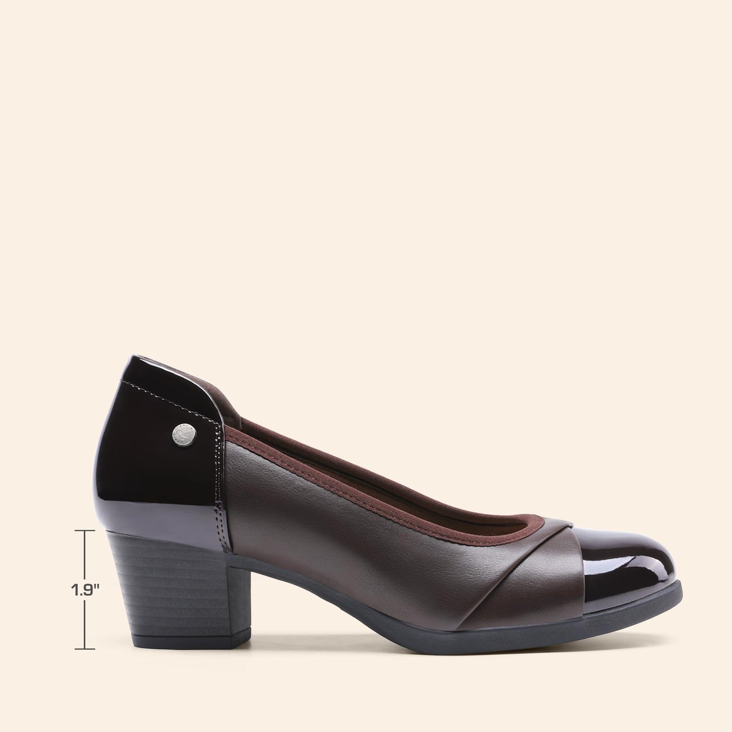 DREAM PAIRS Women's Pumps Low Chunky Block Closed Toe Shoes Work Comfortable Heels Round Toe Dress