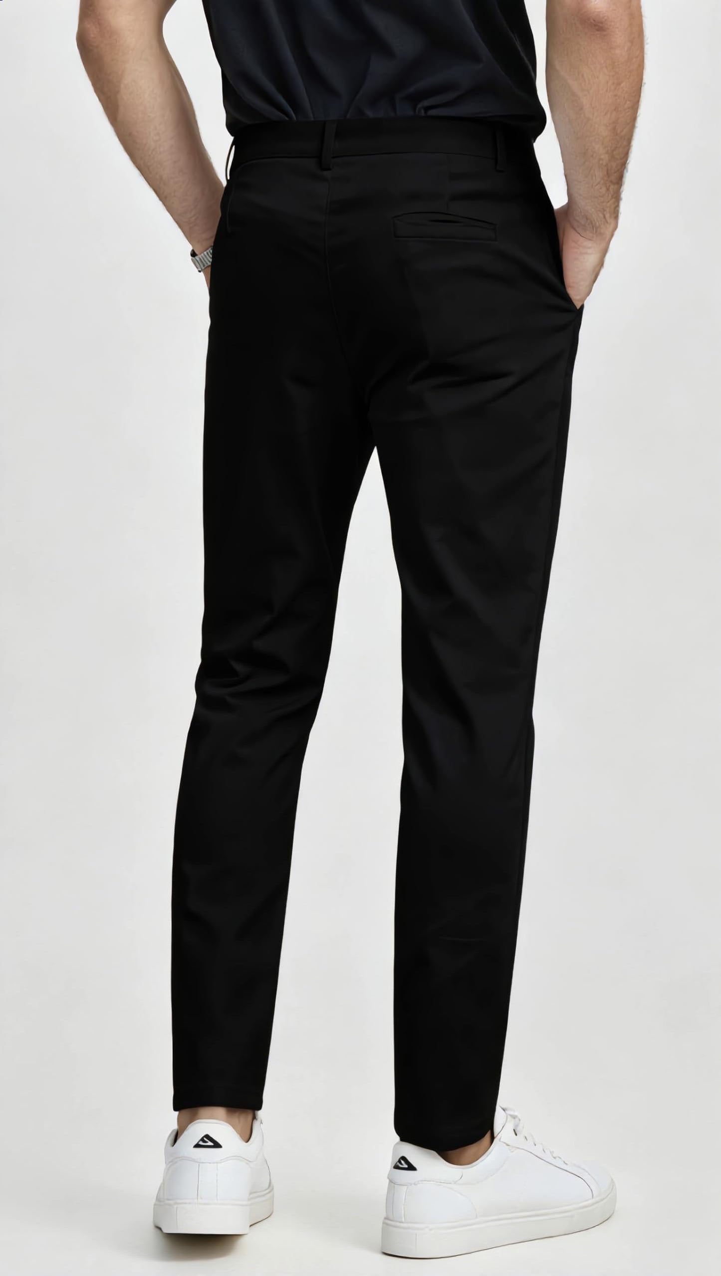 Percle Dress Pants for Men Business Casual Slacks Stretch Slim Fit Suit Pants