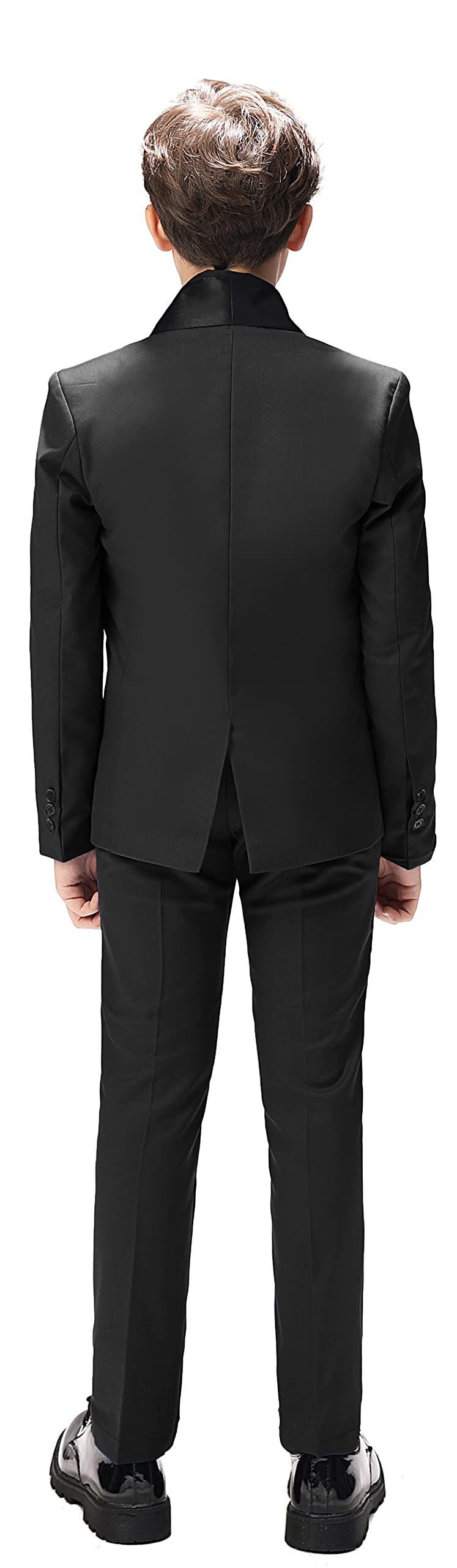 Boy Suits Tuxedo Slim Fit Suit for Boys Kids Toddler Dress Outfit with Coat, Pants, Vest Set No Tail