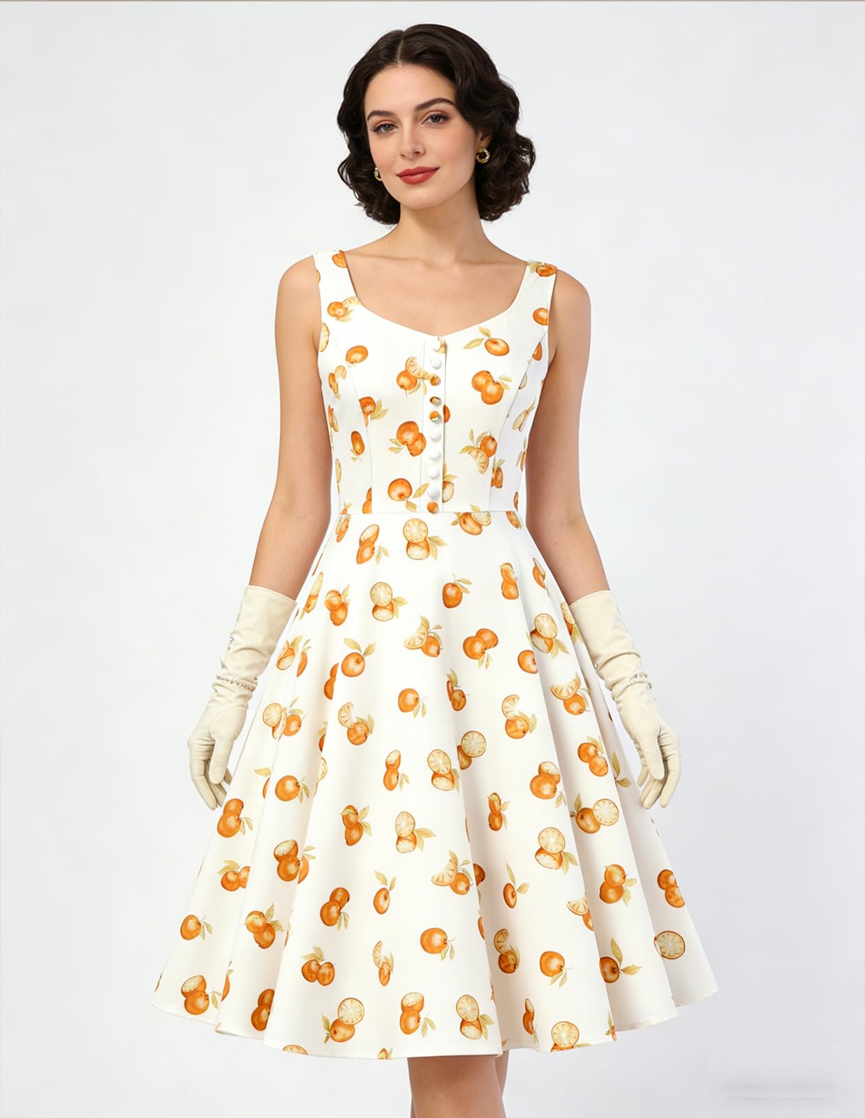 Belle Poque 1950s Vintage Dress for Women Sleeveless Homecoming Dresses Cocktail Party A-Line Summer Dress
