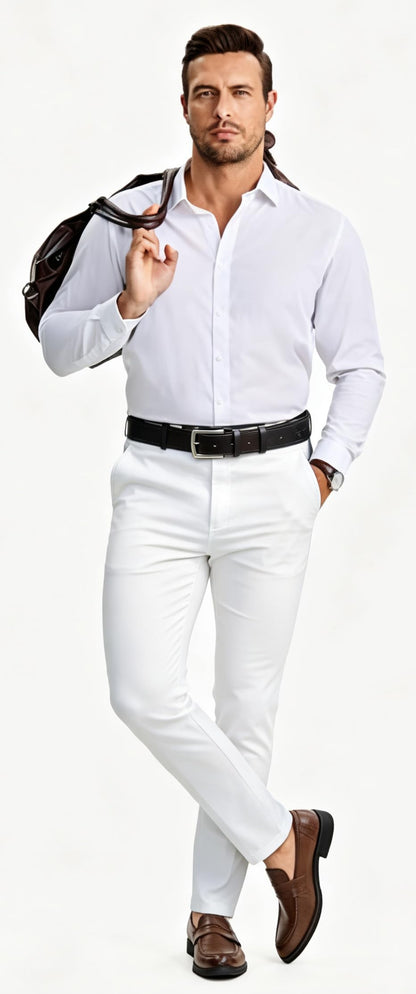 Percle Dress Pants for Men Business Casual Slacks Stretch Slim Fit Suit Pants