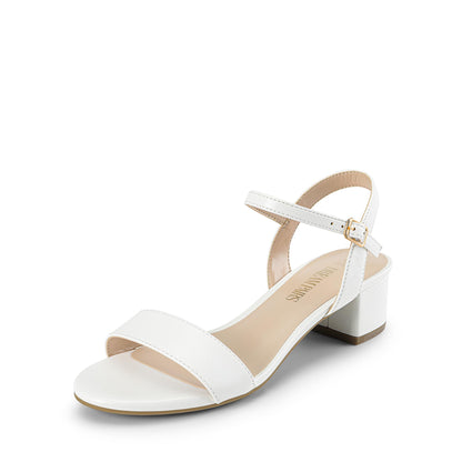 DREAM PAIRS Women's Low Heels for Women Classic Open Toe Ankle Strap Block Chunky Heel Sandals Holiday Party Wedding Dress Pumps Shoes