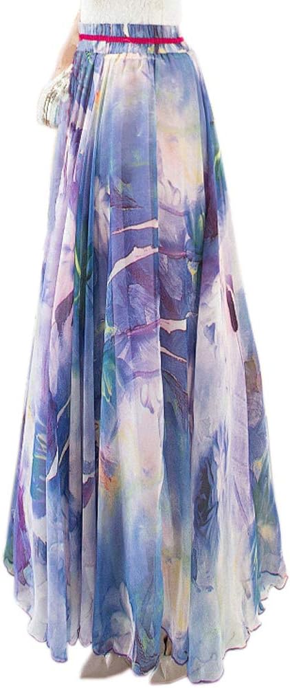 Womens Long Chiffon Bohemian Skirt Gypsy Dress Maxi Boho Beach Skirt