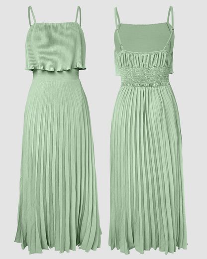 Women's Summer Maxi Dress 2026 Spaghetti Strap Sleeveless Sundress Casual Beach Vacation