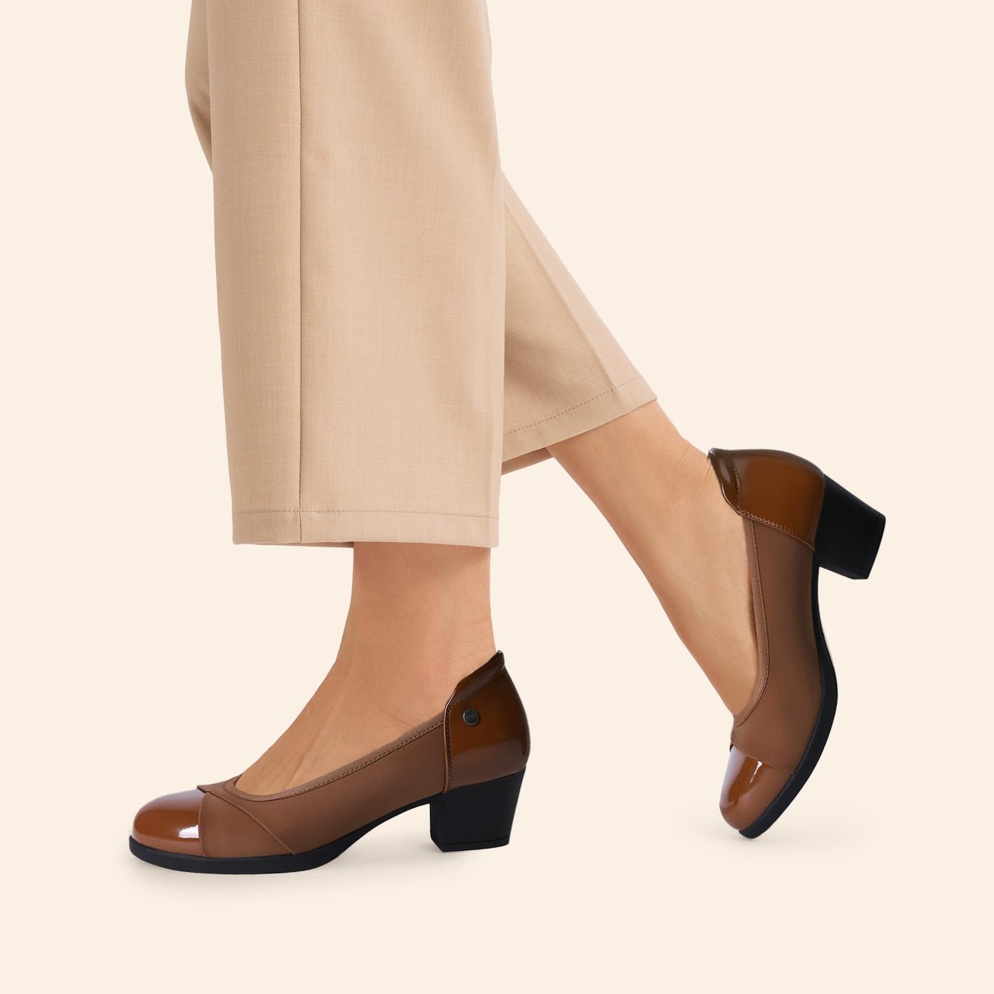 DREAM PAIRS Women's Pumps Low Chunky Block Closed Toe Shoes Work Comfortable Heels Round Toe Dress