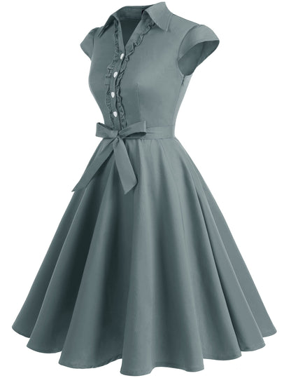 Wedtrend Women's 1950s Retro Rockabilly Dress Cap Sleeve Vintage Swing Dress
