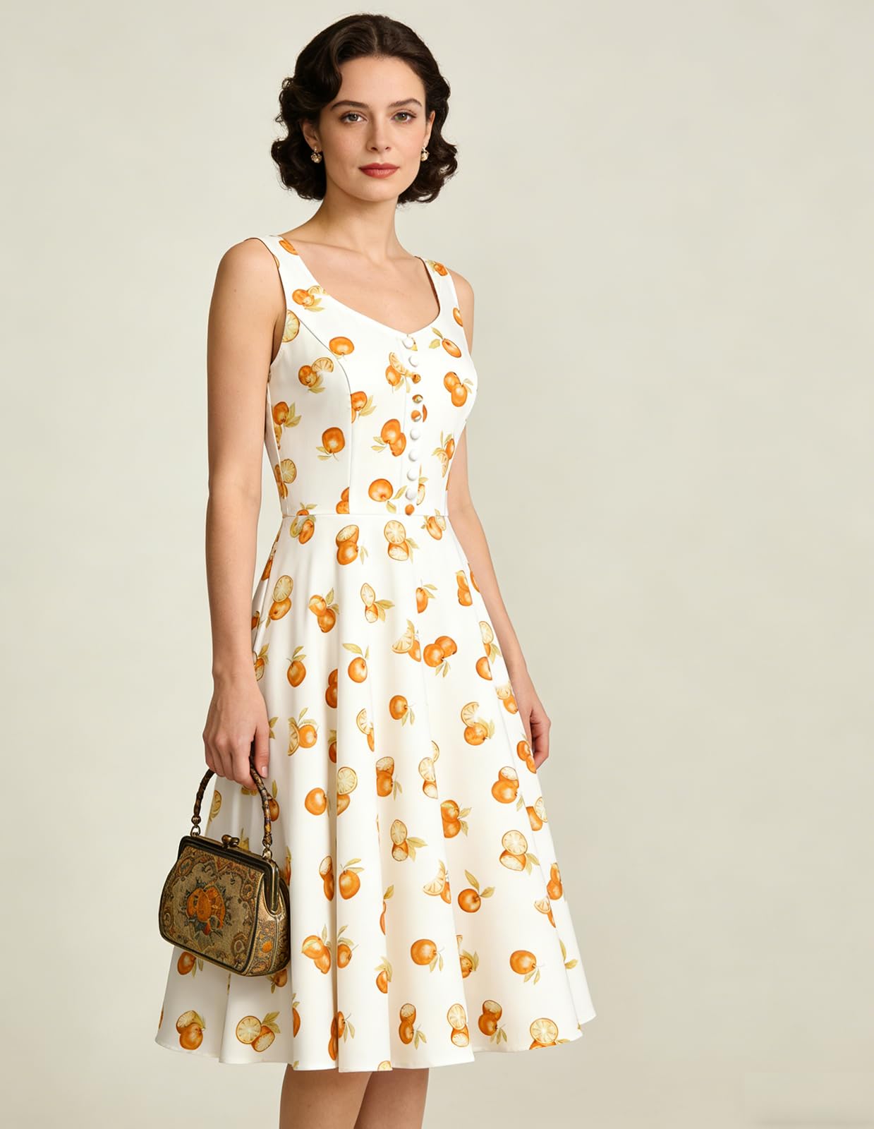Belle Poque 1950s Vintage Dress for Women Sleeveless Homecoming Dresses Cocktail Party A-Line Summer Dress