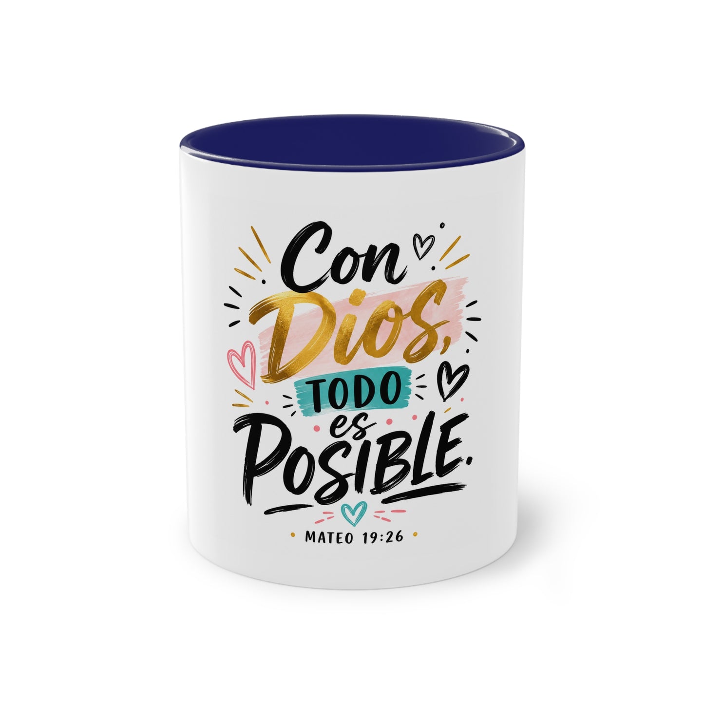 Coffee Mug — "Con Dios Todo Es Posible" Inspirational Spanish Scripture 11oz