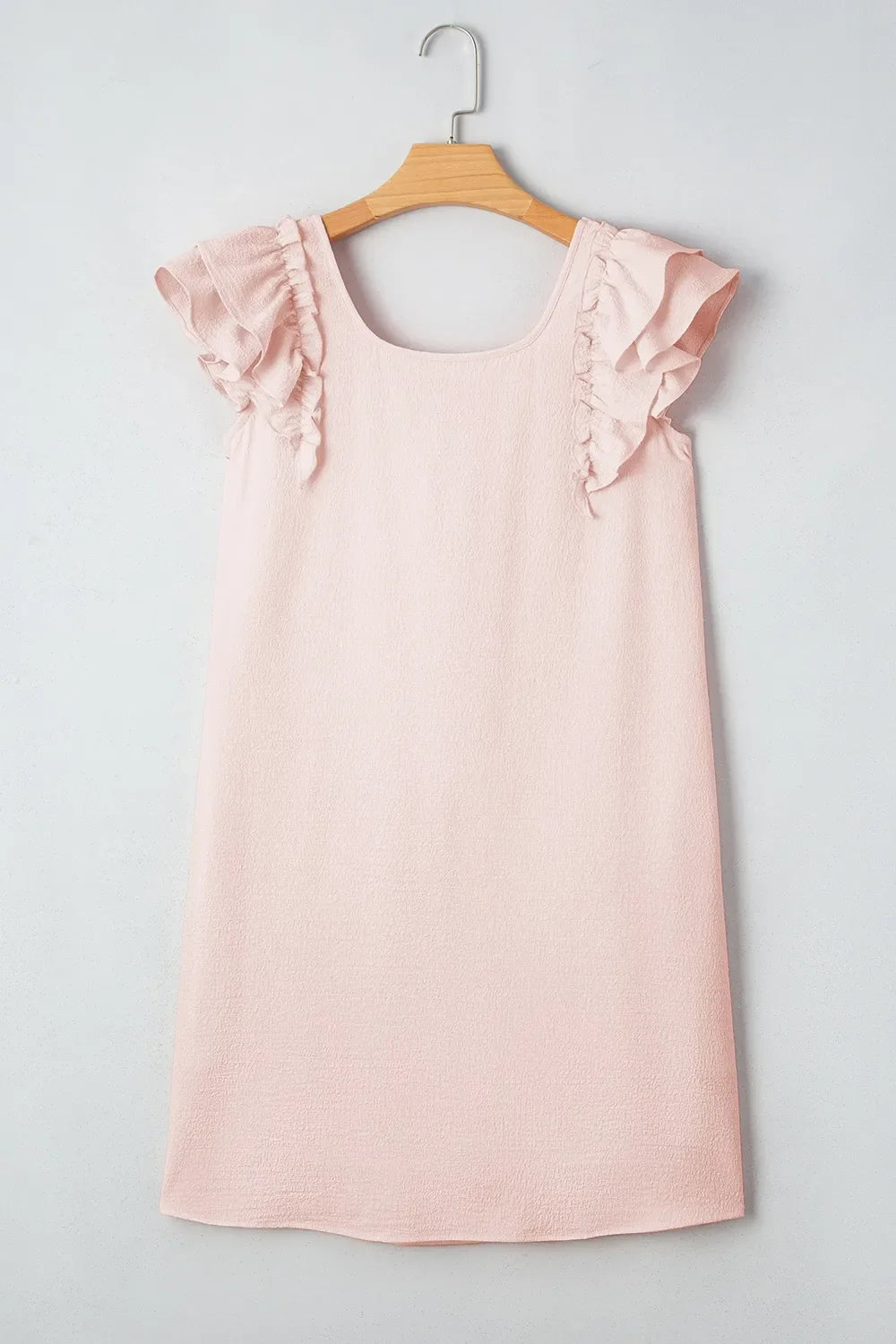 Ruffle Sleeve Bow Back Mini Dress