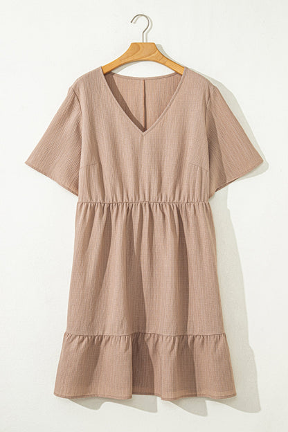 Kaylee Ruffled Short Sleeve PLUS Dress