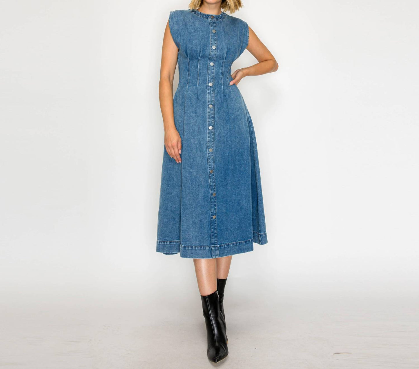 Timeless Button Down Midi Dress