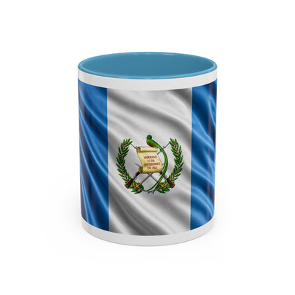 Guatemala Flag Accent Coffee Mug – 11/15oz Patriotic National Emblem Ceramic Mug