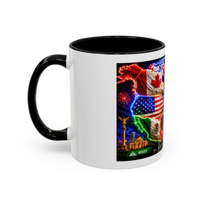 Mundial 2026 Soccer Coffee Mug – Canada/USA/Mexico World Cup Accent Mug (11/15oz)