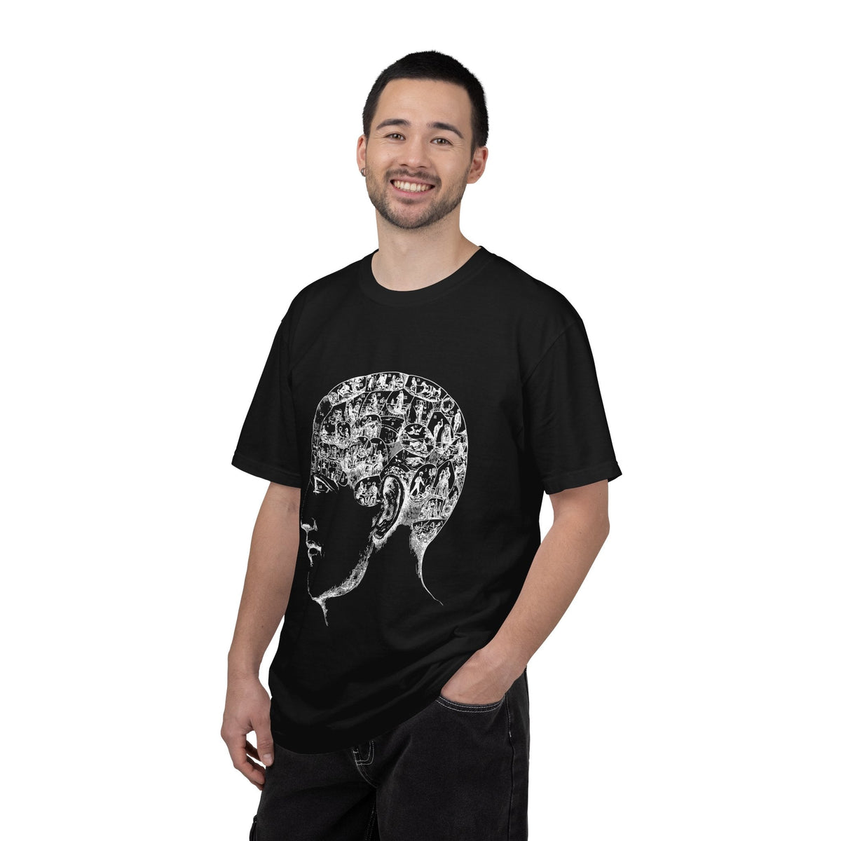 Youth Profile Collage T-Shirt — Vintage Silhouette Art Tee