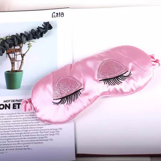 Artificial Silk Sequins Long Eyelashes Sleep Eye Mask