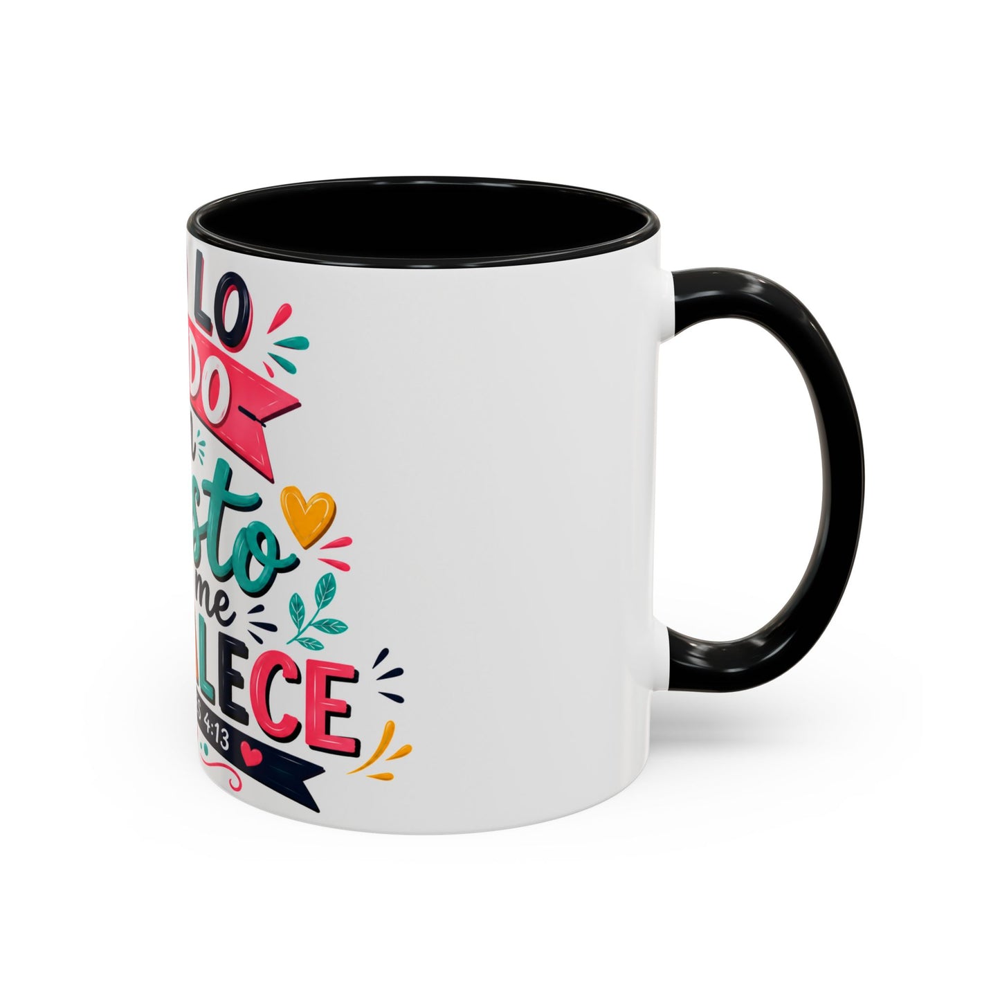 Coffee Mug - "Todo lo puedo en Cristo que me fortalece" (Filipenses 4:13)
