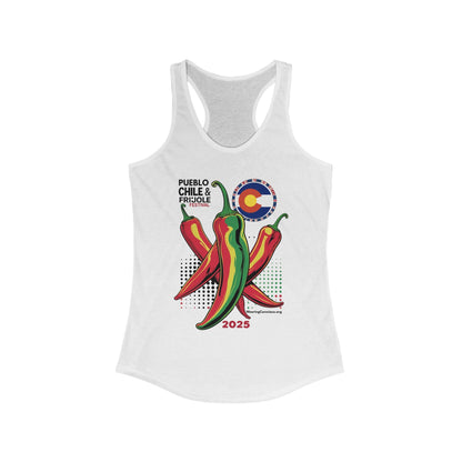 Pueblo Chile + Frijoles Festival Racerback Tank Top