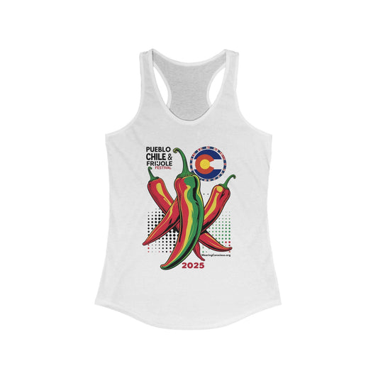 Pueblo Chile + Frijoles Festival Racerback Tank Top
