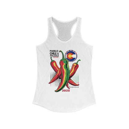 Pueblo Chile + Frijoles Festival Racerback Tank Top