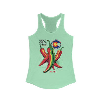 Pueblo Chile + Frijoles Festival Racerback Tank Top