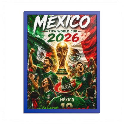 Mexico 2026 World Cup Poster — Colored Frame Soccer Poster