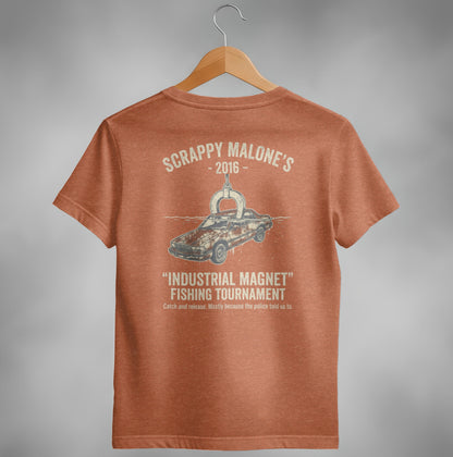 Industrial Magnet Tournament Tee - Scrappy Malone's Bar Humor
