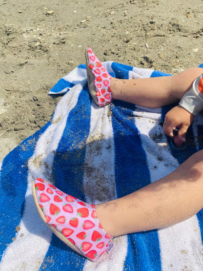 Non-Slip Sole, Unisex Baby, Children's Sea Shoes, Pool Booties, Srawberry