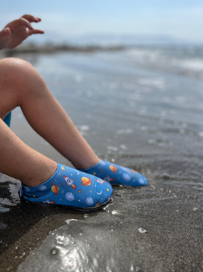 Non-Slip Sole, Unisex Baby, Children's Sea Shoes, Pool Booties, Space